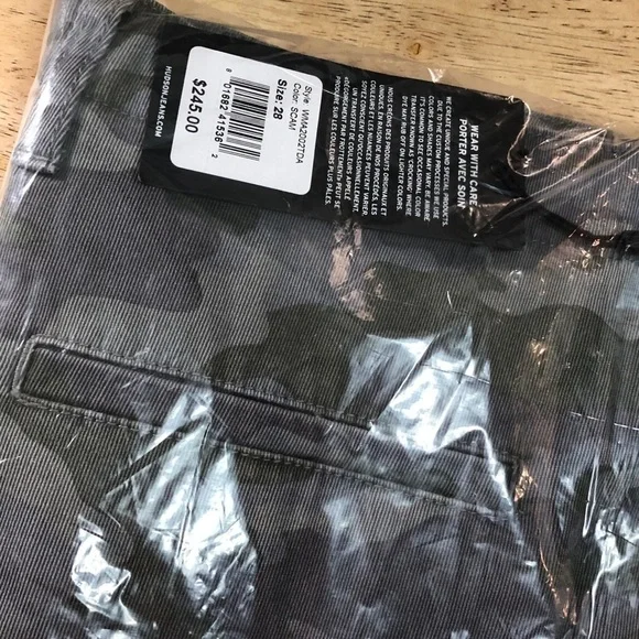 New outdoor durable with pockets, Hudson Jeans Slim Camo Print Cargo Pants G12